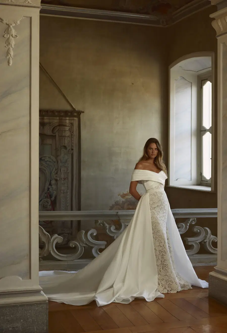 Liliana 24-014(3) by Ricca Sposa Atelier: Mermaid silhouette, scoop neckline, sleeveless, lace