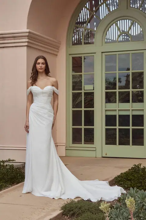 LA26256 Zara wedding dress by Calla Blanche, trumpet, tulle