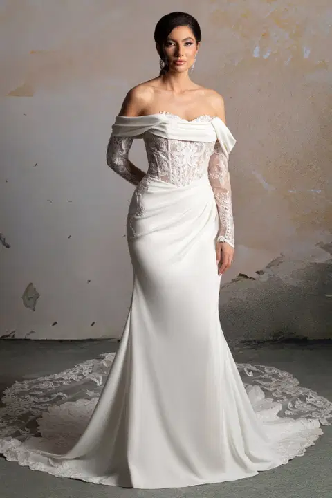Acacia wedding dress by Donna Salado Bridal, mermaid, lace