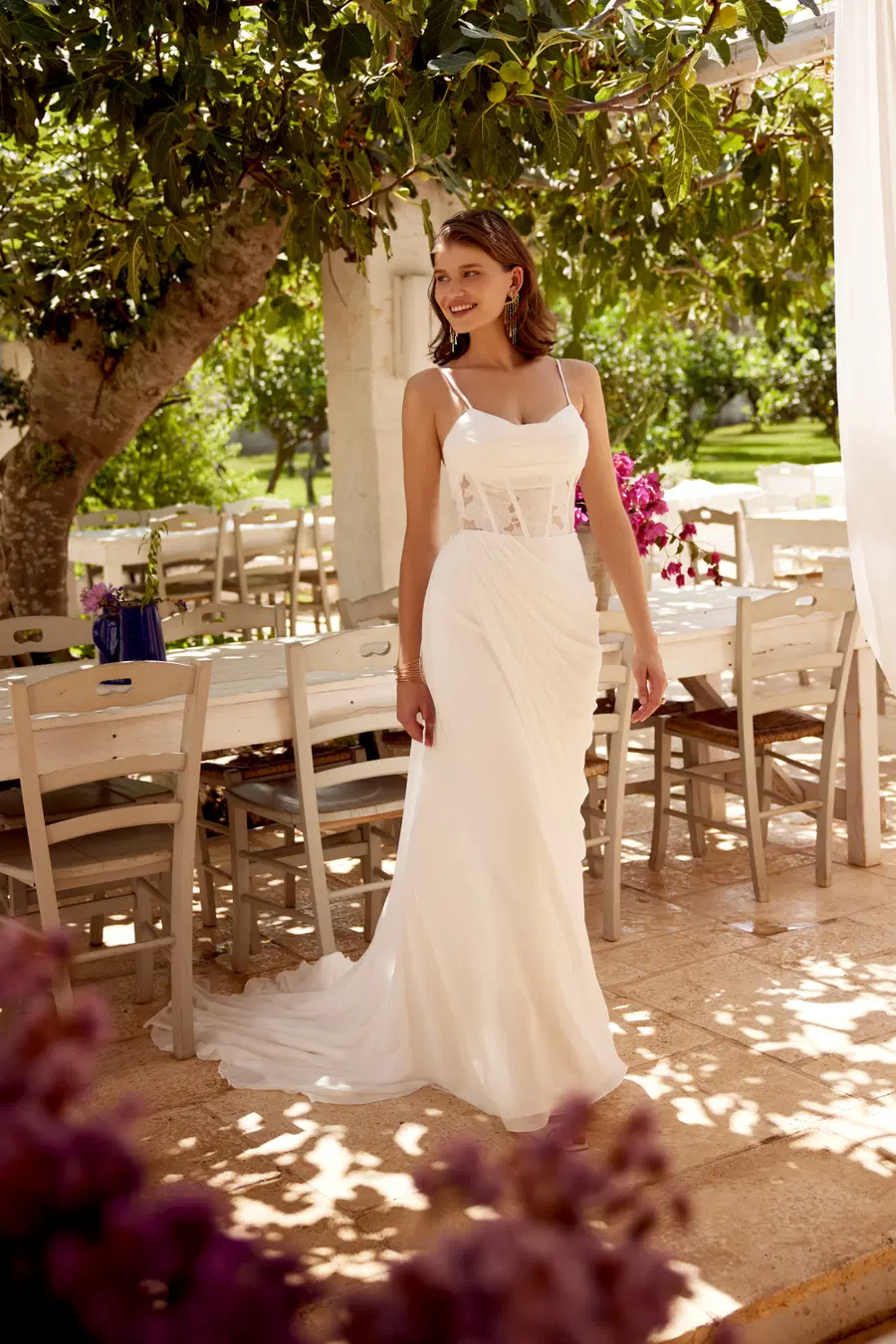 66380 by Lillian West: Fit & Flare silhouette, cowl neckline, chiffon