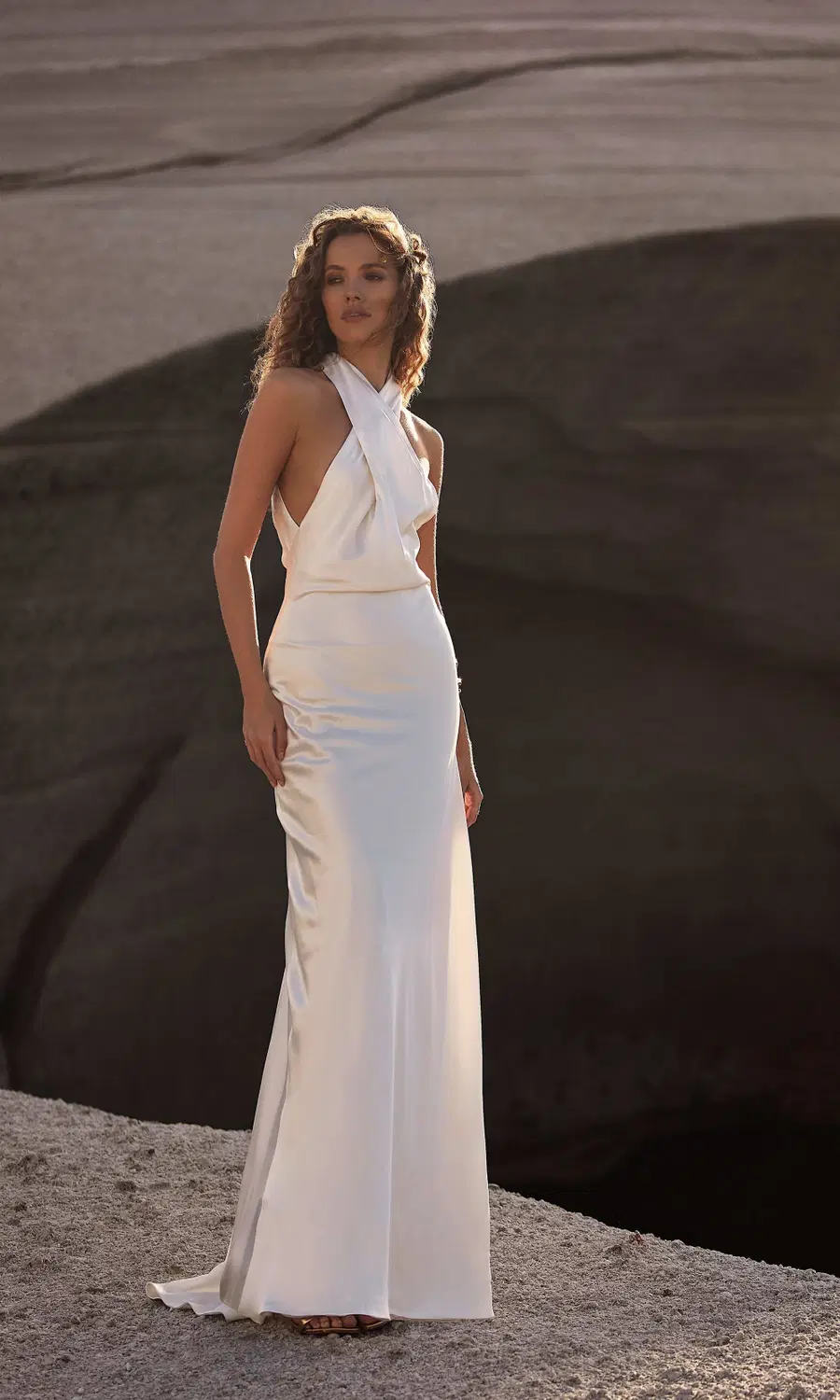 Brunella by Milla Nova: Mermaid silhouette, sweetheart neckline, sleeveless, stretch satin