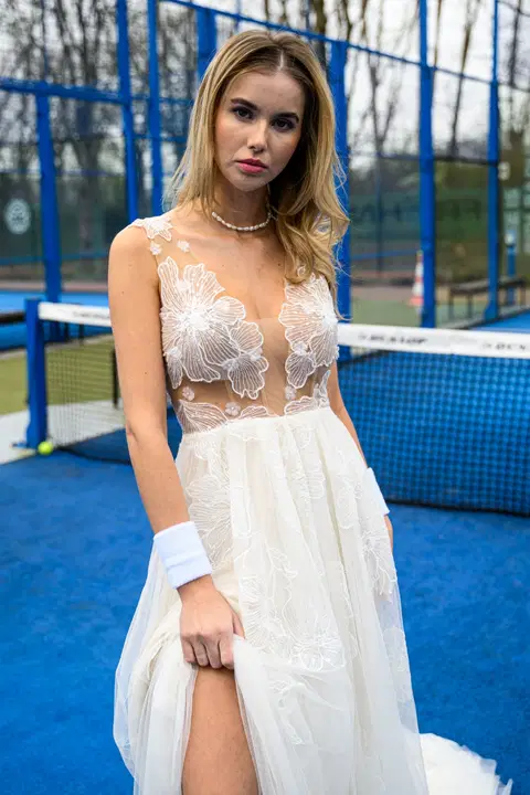 Eve wedding dress by Malee, A-line, lace