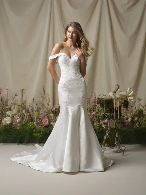 Miley wedding dress by Rebecca Ingram, fit & flare, lace