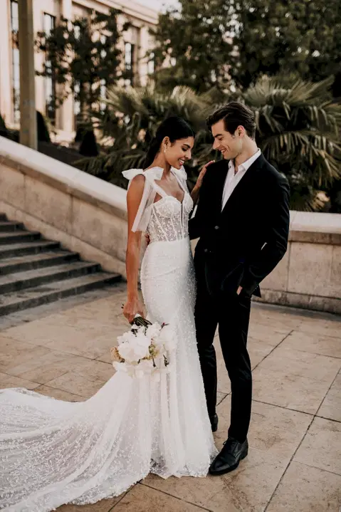 Ollie wedding dress by MWL Bride, trumpet, lace