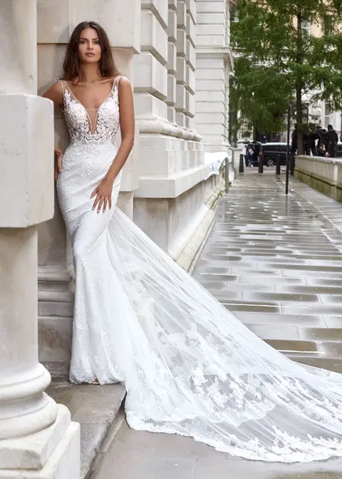 Iman wedding dress by Dando London, mermaid, lace