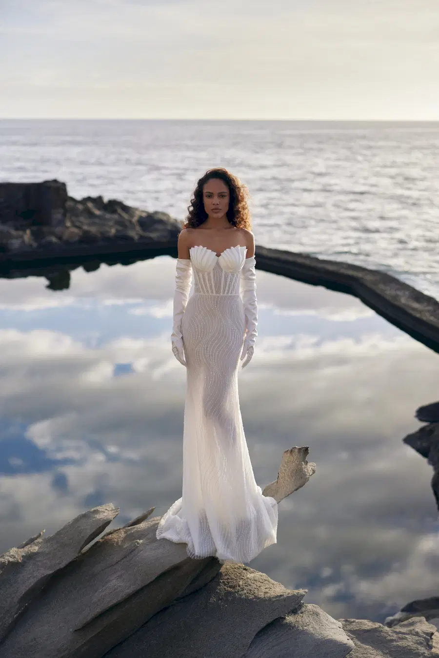 Mermaid Dream by Liretta: Straight silhouette, crepe