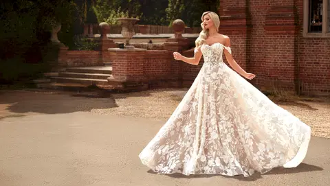 Style DC001B wedding dress by Danielle Couture, ball gown, tulle