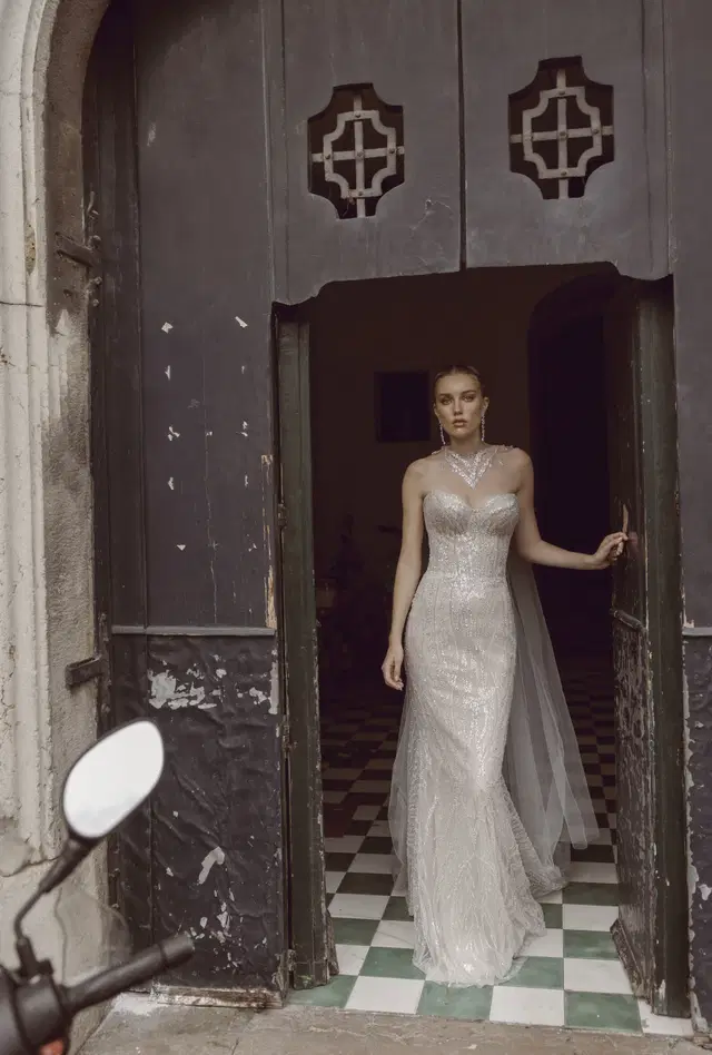 Coco 24-019 by Ricca Sposa: Fit & Flare silhouette, sweetheart neckline, sleeveless, tulle