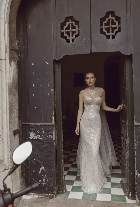 Coco 24-019 wedding dress by Ricca Sposa, fit & flare, tulle