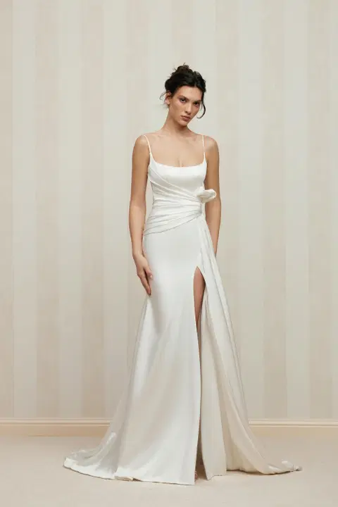 Kendal wedding dress by Anne Mariée, mermaid, silk