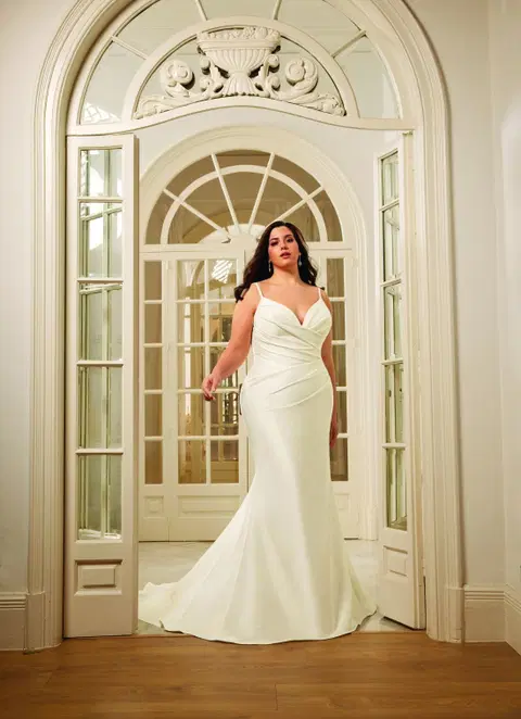 Portrait x Marilyn wedding dress by Portrait, mermaid, satin