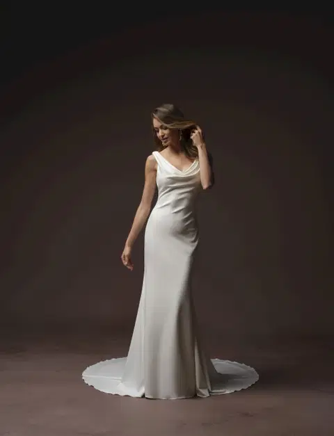 Tiana wedding dress by Rebecca Ingram, tulle, scoop