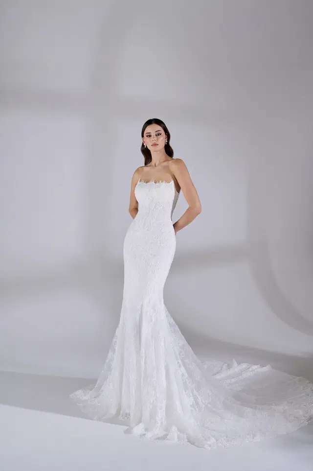 Millie by Avenue by Josephine Scott: Trumpet silhouette, sweetheart neckline, sleeveless, lace