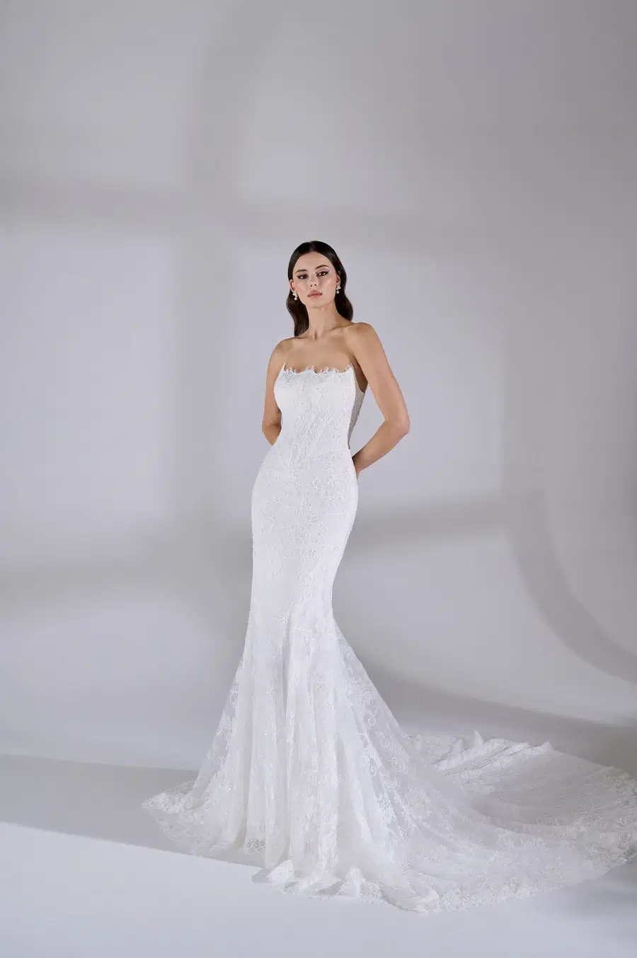 Millie by Avenue by Josephine Scott: Trumpet silhouette, sweetheart neckline, sleeveless, lace