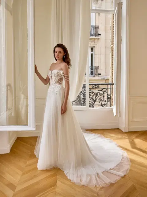 Rosalie wedding dress by Adore, A-line, tulle