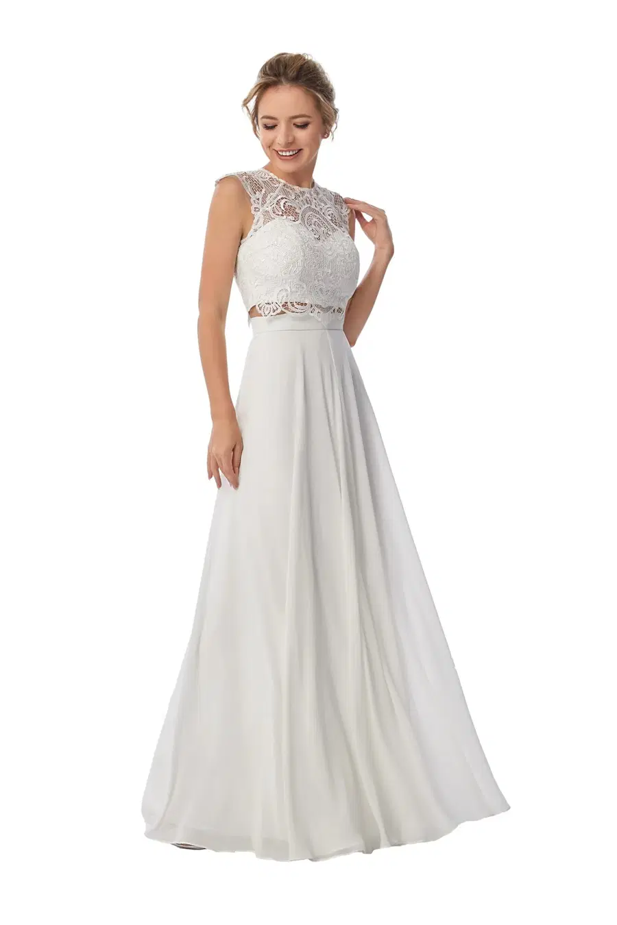 Top STBC 201108 by myprettydress by Basedow: Straight silhouette, illusion neckline, cap sleeves, lace