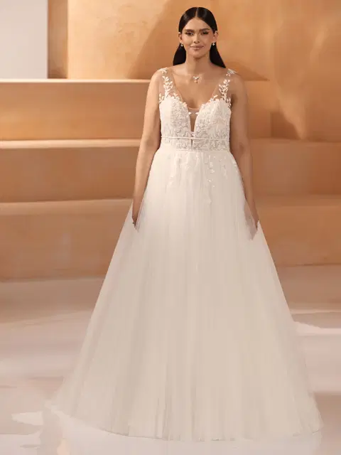 MORGANITE c wedding dress by Bianco Evento, A-line, tulle