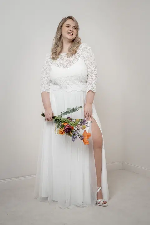 Top Florens Curvy by noni, two-piece, lace