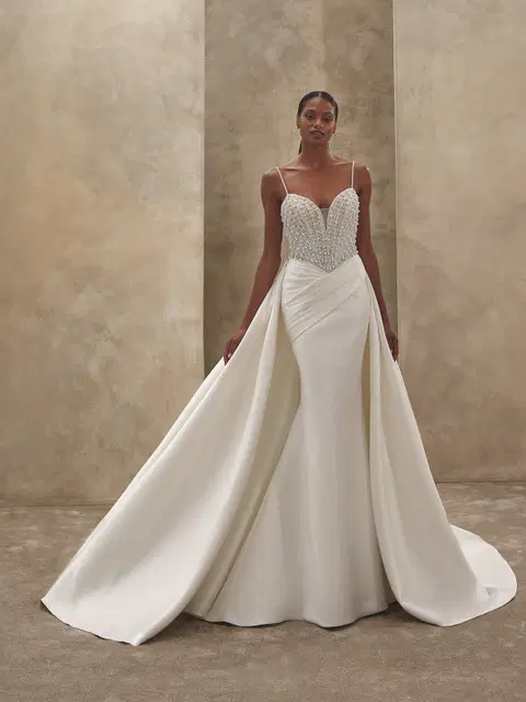 Style 1532 wedding dress by Demetrios, mermaid, tulle