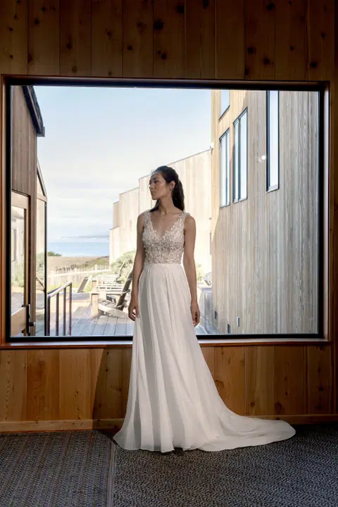 Meadow wedding dress by Adore, A-line, chiffon