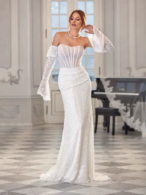 Karlie wedding dress by Vanilla Sposa, mermaid, lace
