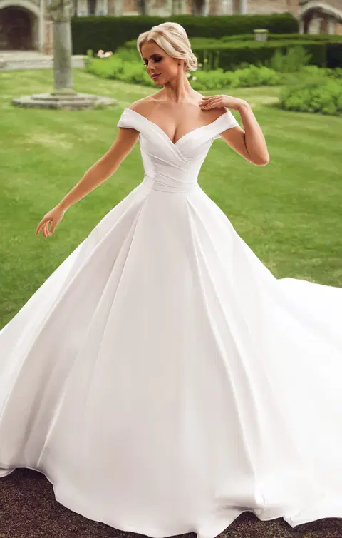 Style PH1044 wedding dress by Phoenix Gowns, ball gown, mikado