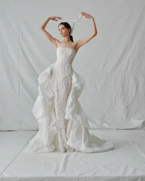 Lyra wedding dress by Milla Nova, straight, lace