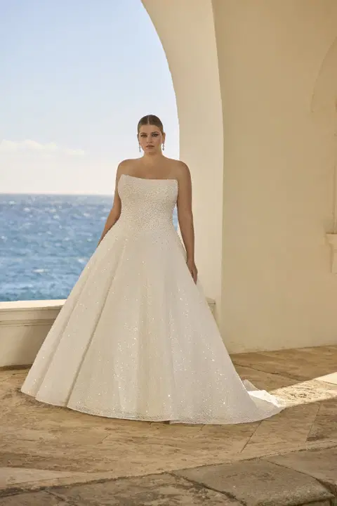 Hilani wedding dress by Veni Infantino, ball gown, lace