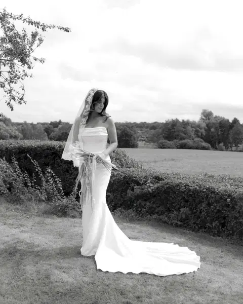 Rhode wedding dress by MWL Bride, satin, straight