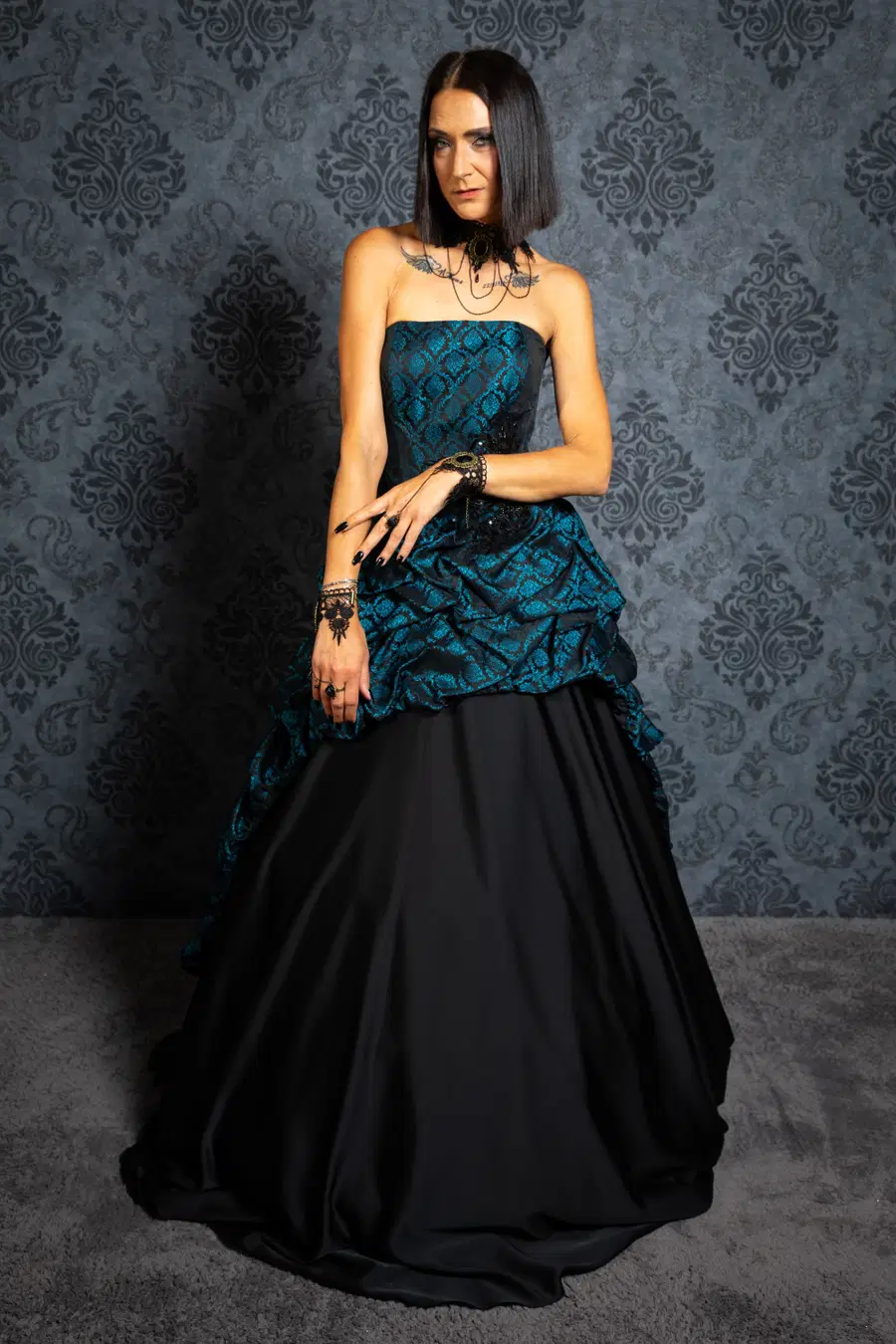 Dame Barock Petrol von DarkDreamCouture - Ansicht 2 von 3