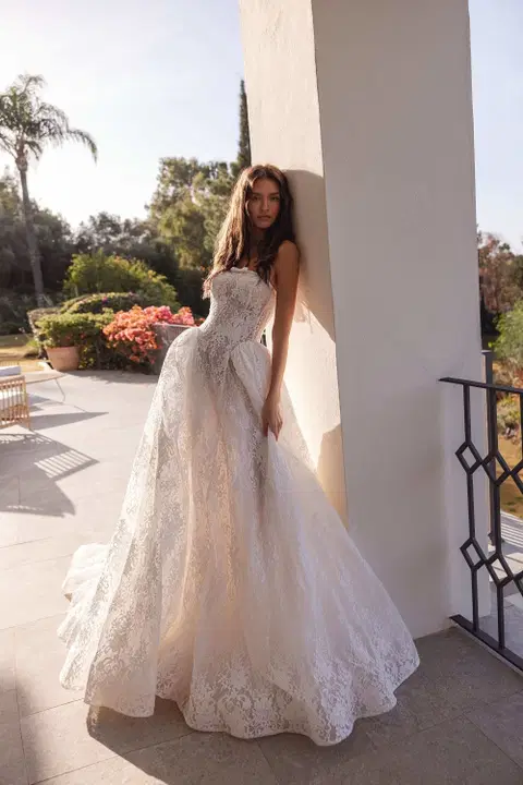 Florina wedding dress by Tina Valerdi, ball gown, lace