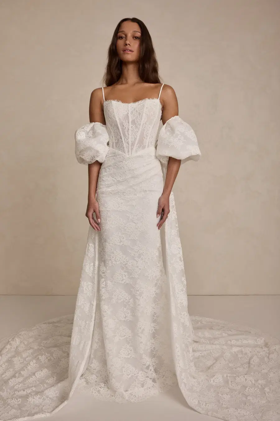 Romy. van MWL Bride: Trompet, Sweetheart-halslijn, Lange mouwen, kant
