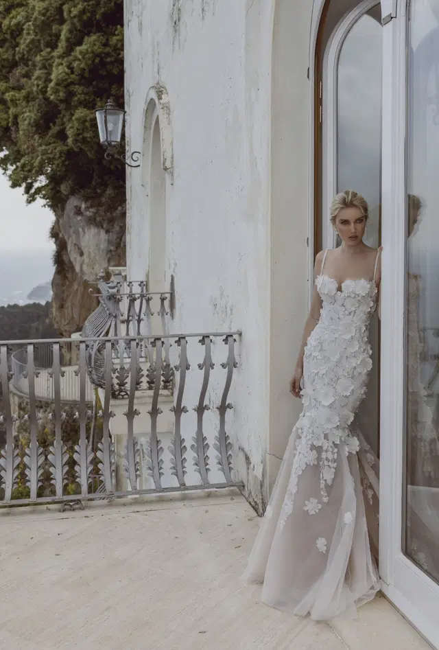 Manlio 24-026 by Ricca Sposa: Fit & Flare silhouette, sweetheart neckline, sleeveless, tulle