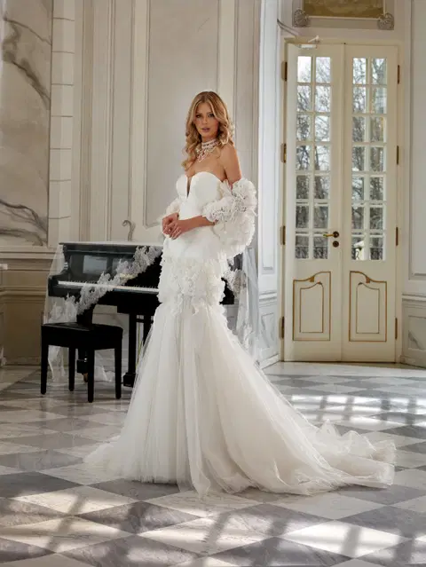 Pyper wedding dress by Vanilla Sposa, mermaid, tulle