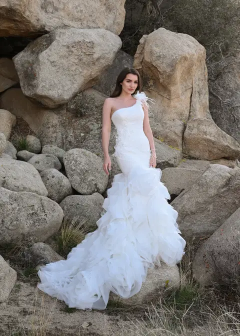 Catalina wedding dress by Dando London, mermaid, tulle