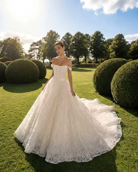 Hiedra Brautkleid von Luna Novias, Ballkleid, Organza