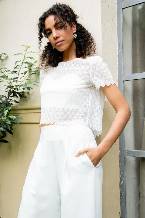 Top Doli by noni Selected, two-piece, lace