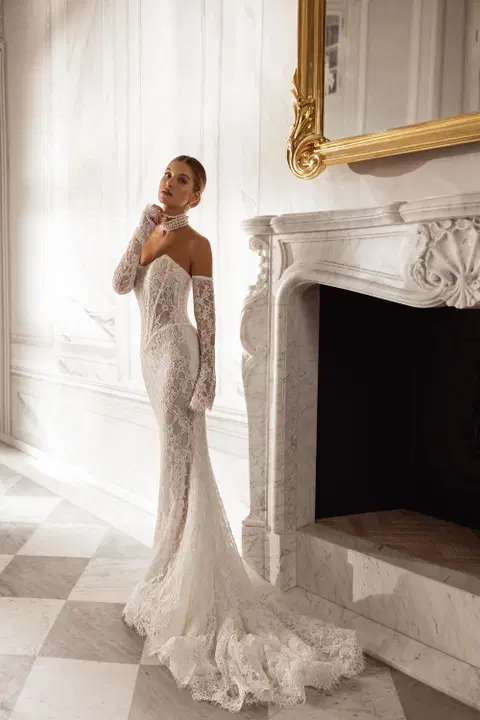 Ada wedding dress by Tina Valerdi, mermaid, lace