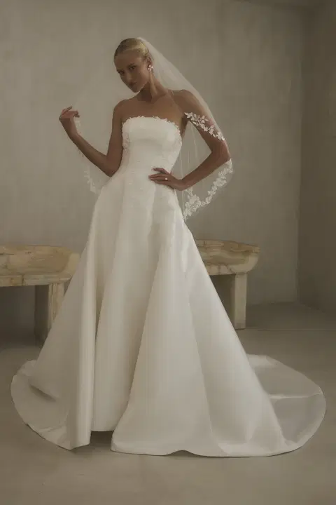 Style 2624 2 wedding dress by Casablanca Bridal, A-line, straight