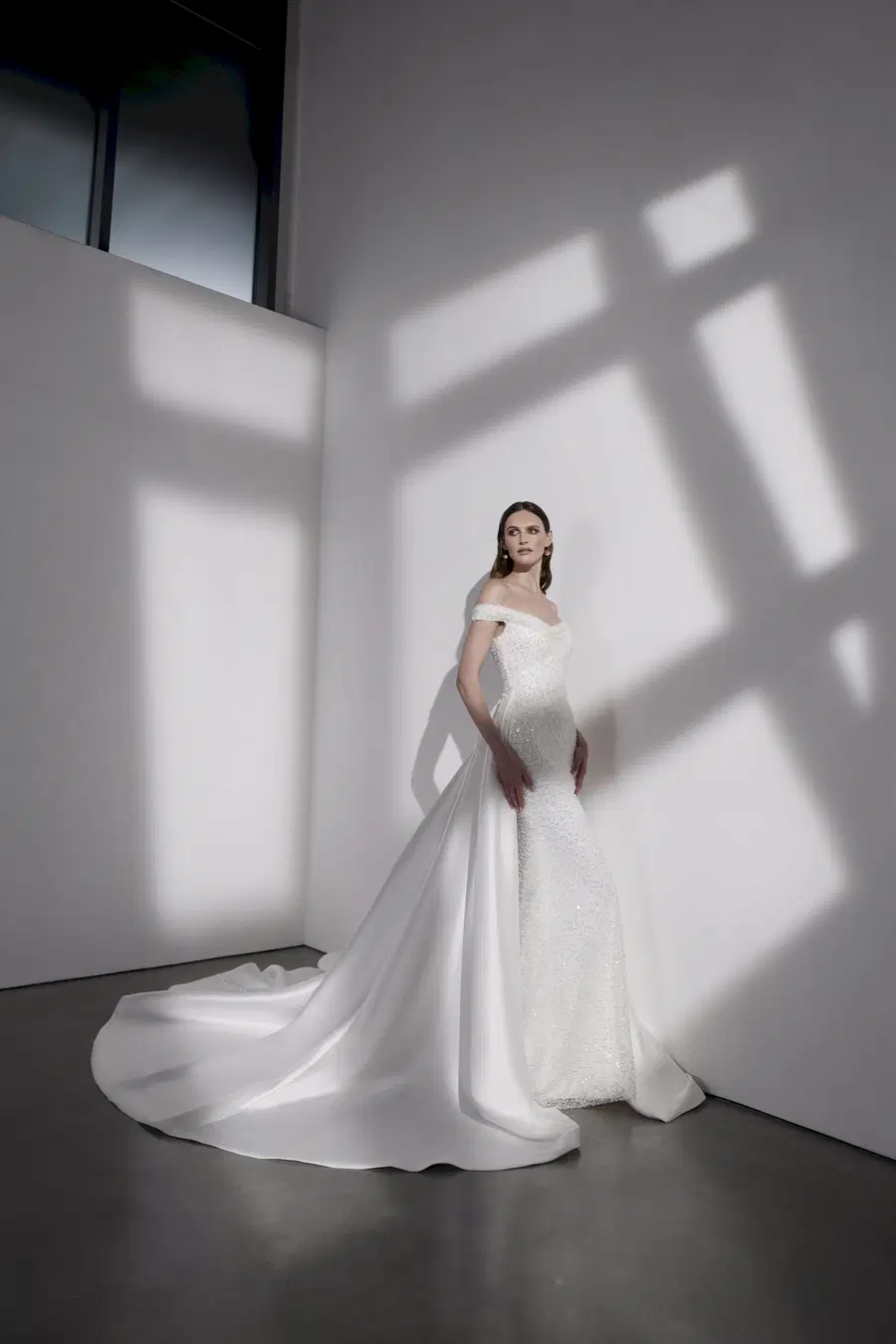 Chelsea by Avenue by Josephine Scott: Mermaid silhouette, off-shoulder neckline, sleeveless, mikado