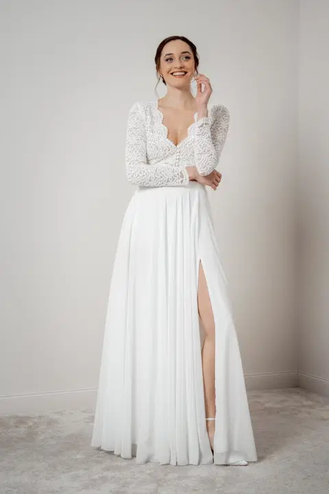 Top Zea by noni Selected, two-piece, lace