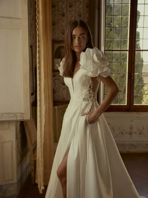 Dottie wedding dress by Modeca Bridal, ball gown, lace