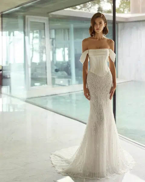 Gio wedding dress by Rosa Clara, mermaid, lace