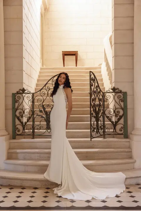 Abigail wedding dress by Ella Novia, straight, lace