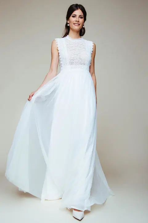 Aida wedding dress by KUESS die BRAUT, A-line, lace