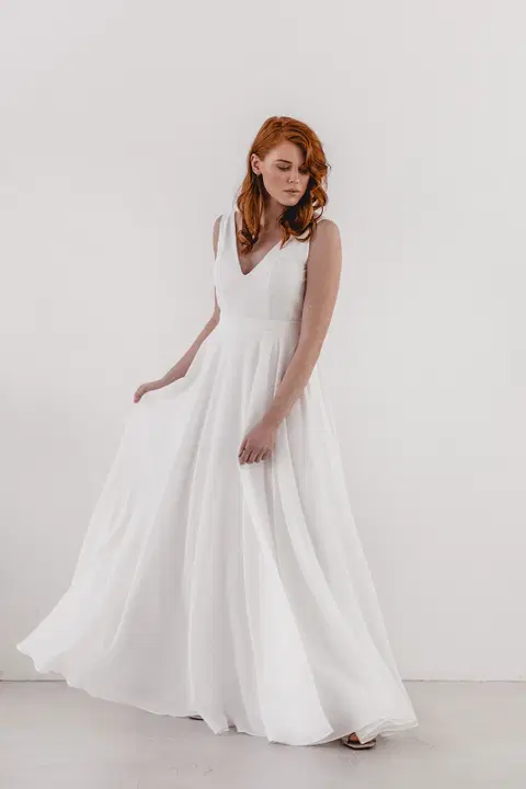 Ella wedding dress by Esther Hofmann, A-line, chiffon