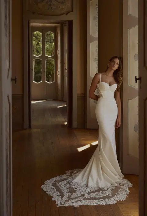 Mariella 24-008(3) wedding dress by Ricca Sposa Atelier, fit & flare, satin