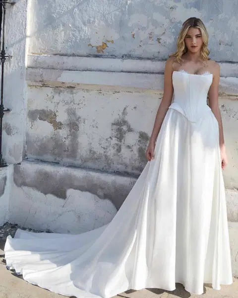 LA25245 Lunelle wedding dress by Calla Blanche, A-line, tulle