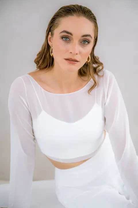Top Beeke by noni, two-piece, chiffon