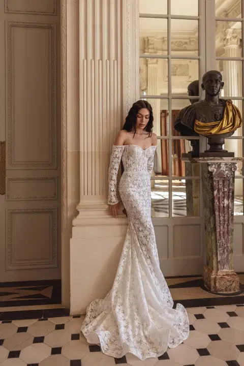 Venetia wedding dress by Ella Novia, mermaid, tulle